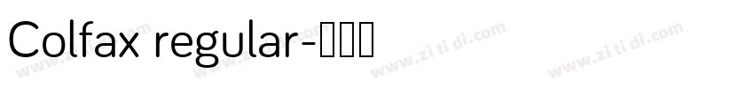 Colfax regular字体转换